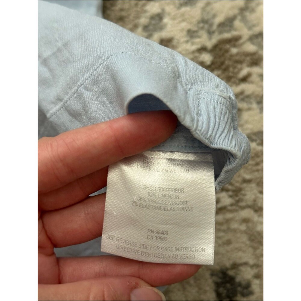 Theory Linen Shell Top Blue Small - Picture 5 of 5
